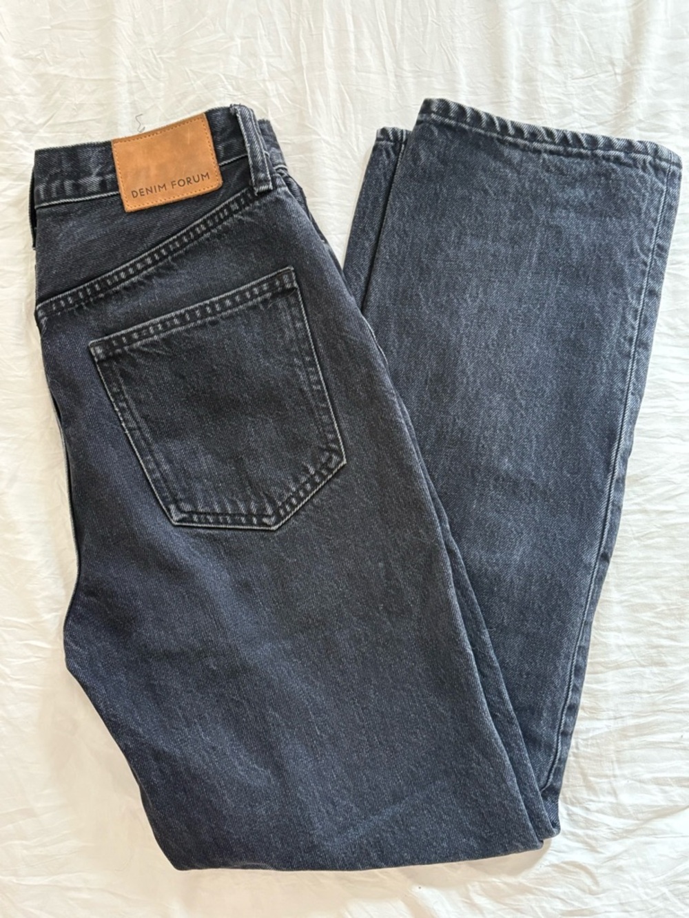 Denim Forum “Joni” Black Jeans - Classic Straight Fit